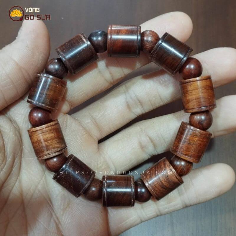 Vòng Gỗ Sưa Quảng Bình Đốt Trúc 14 Vòng gỗ sưa Quảng Bình đốt trúc 14ly