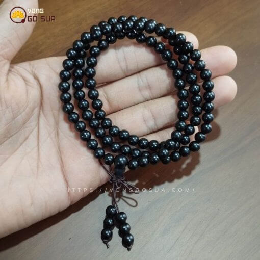 Chuỗi Vòng Gỗ Mun Sừng Đen 108 Hạt 6ly - 8ly 3 Vong Go Mun Sung 108 Hat 6ly 2