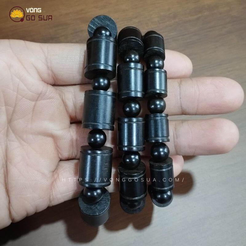 Vòng Gỗ Mun Sừng Đen Đốt Trúc Cao Cấp 9 Vòng Gỗ Mun Sừng Đen Đốt Trúc Cao Cấp
