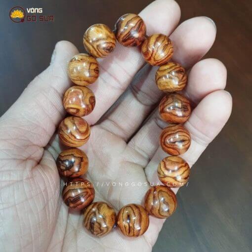 Vòng Gỗ Sưa Đỏ Bắc Vân VIP Tuyển Chọn 4 Vong Go Sua Do Bac Hat Tron Van VIP 2