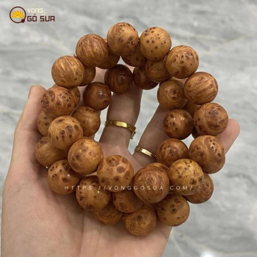 Vòng Nu Hoa Huyết Long Hạt Tròn Vân Đỉnh Độc